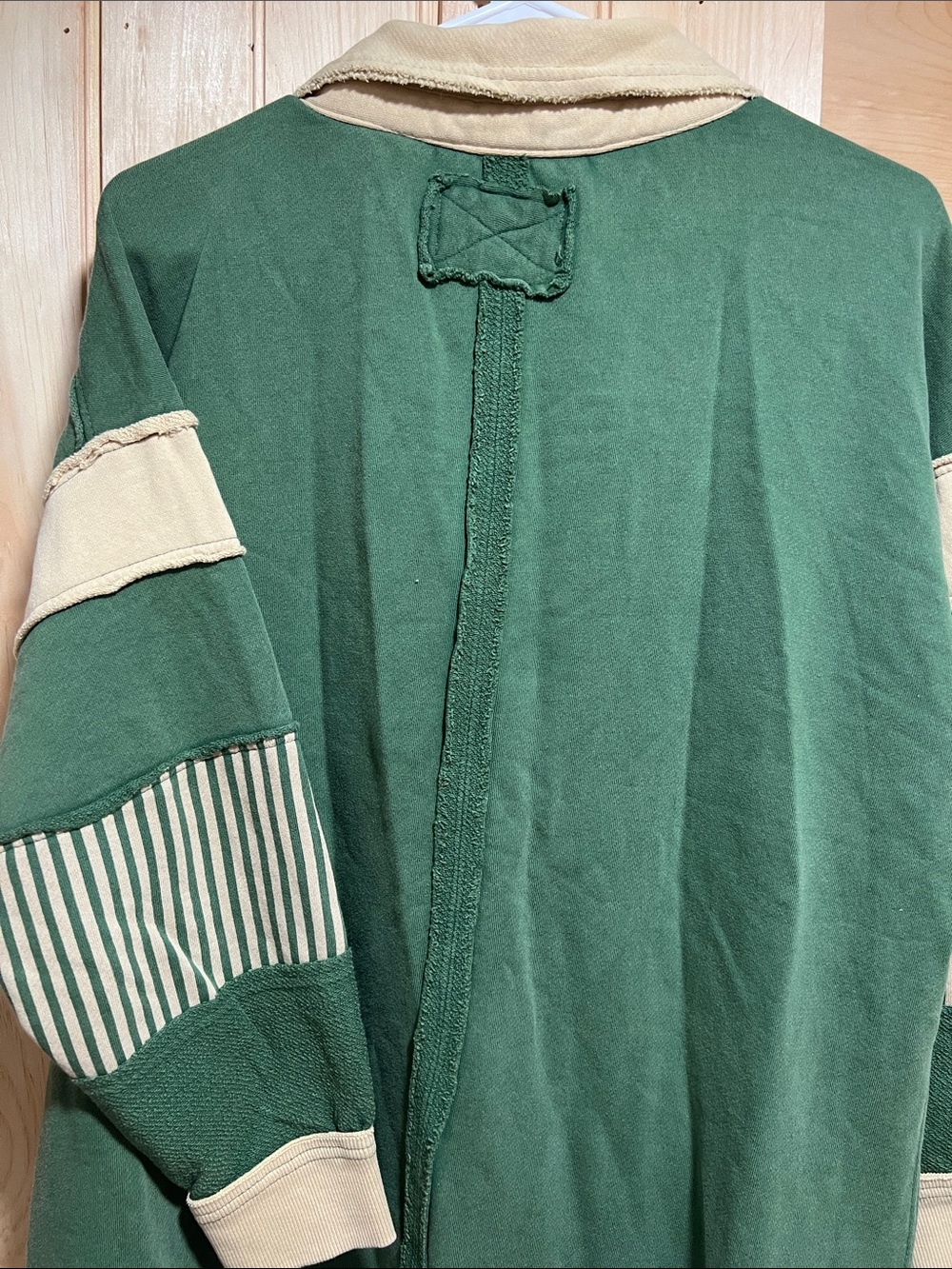We The Free Olive Green and Cream Collared Pullover - Picture 7 of 7
